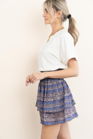Devotion |  Mini skirt with print Clond | blue | Picture 7