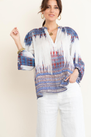 Devotion |  Top with print Boheme | blue | Picture 5