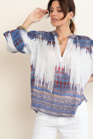 Devotion |  Top with print Boheme | blue | Picture 7