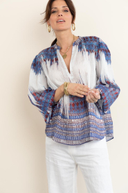 Devotion |  Top with print Boheme | blue | Picture 8