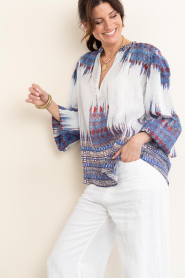 Devotion |  Top with print Boheme | blue | Picture 2