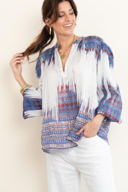 Devotion |  Top with print Boheme | blue | Picture 4