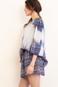 Devotion :  Top with print Boheme | blue - img7
