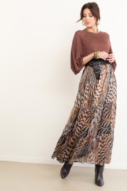 Devotion |  Maxi skirt with print Chloe | brown | Picture 6