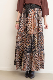 Devotion |  Maxi skirt with print Chloe | brown | Picture 7