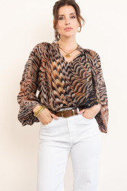 Devotion |  Top with print Salt | brown | Picture 4