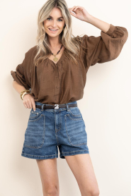 Devotion |  Transparent blouse Vagari | brown | Picture 6