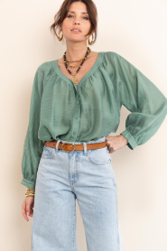 Devotion |  Transparent blouse Vagari | green | Picture 5