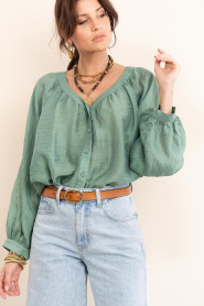 Devotion |  Transparent blouse Vagari | green | Picture 6