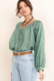 Devotion |  Transparent blouse Vagari | green | Picture 7