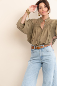 Devotion |  Cotton blouse Bloom | green | Picture 6