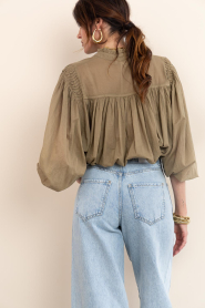Devotion |  Cotton blouse Bloom | green | Picture 8