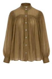 Devotion |  Cotton blouse Bloom | green