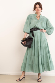 Devotion |  Cotton blouse Bloom | green | Picture 3