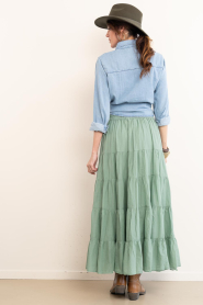 Devotion :  Cotton layered skirt Sage | green - img8