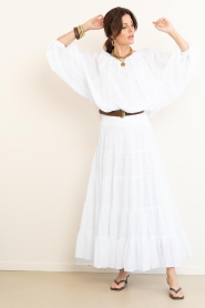 Devotion :  Cotton layered skirt Sage | natural - img5