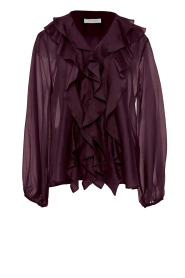 Devotion |  Lyocell top with ruffles Grena | burgundy | Picture 1