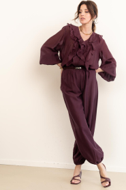 Devotion |  Lyocell top with ruffles Grena | burgundy | Picture 3