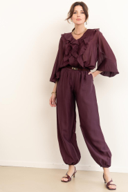 Devotion |  Lyocell top with ruffles Grena | burgundy | Picture 4