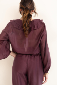 Devotion |  Lyocell top with ruffles Grena | burgundy | Picture 8