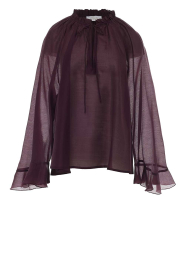Devotion |  Transparant top Velvet | burgundy | Picture 1