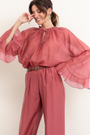 Devotion |  Transparant top Velvet | dark pink | Picture 2