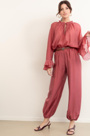 Devotion |  Transparant top Velvet | dark pink | Picture 3
