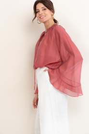 Devotion |  Transparant top Velvet | dark pink | Picture 6