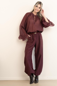 Devotion |  Barrel pants Silkstone | burgundy | Picture 4