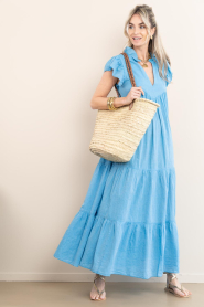 Devotion :  Cotton layered dress Lunaire | blue - img3