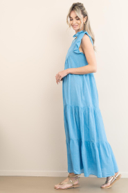 Devotion :  Cotton layered dress Lunaire | blue - img7