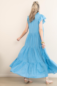 Devotion :  Cotton layered dress Lunaire | blue - img8