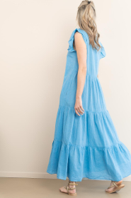 Devotion :  Cotton layered dress Lunaire | blue - img9