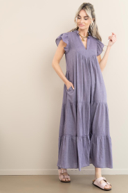 Devotion :  Cotton layered dress Lunaire | purple - img2