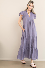 Devotion :  Cotton layered dress Lunaire | purple - img3