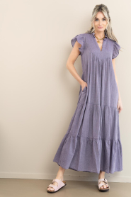 Devotion :  Cotton layered dress Lunaire | purple - img4