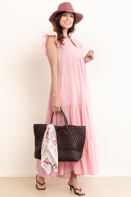 Devotion |  Cotton layered dress Lunaire | pink | Picture 3