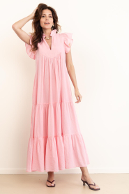 Devotion |  Cotton layered dress Lunaire | pink | Picture 5