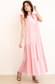 Devotion |  Cotton layered dress Lunaire | pink | Picture 6