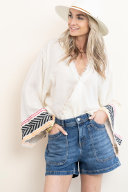 Devotion :  Jacquard top Brisaya | natural - img5