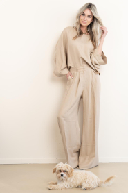Devotion :  Linen mix top Liora | beige - img3