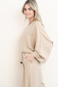 Devotion :  Linen mix top Liora | beige - img8