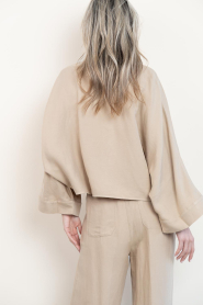 Devotion :  Linen mix top Liora | beige - img9