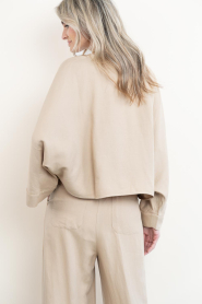 Devotion :  Linen mix top Liora | beige - img10
