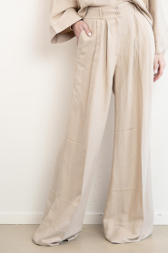 Devotion |  Linen mix trousers Petal | beige | Picture 4