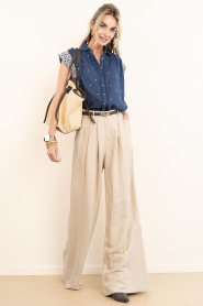 Devotion |  Linen mix trousers Petal | beige | Picture 2
