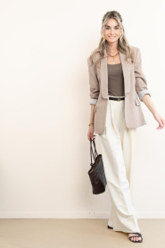 Devotion |  Linen mix trousers Petal | naturel | Picture 3
