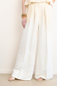 Devotion |  Linen mix trousers Petal | naturel | Picture 4