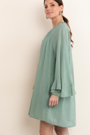 Devotion |  Cotton mini dress Nivea | green | Picture 7