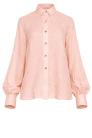 Devotion |  Ramie blouse Dalhora | pink | Picture 1